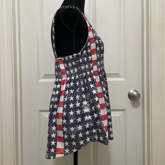 Stars & Stripes Tank Top America Red White & Blue Fit & Flare Medium - X-Large - Picture 2 of 9